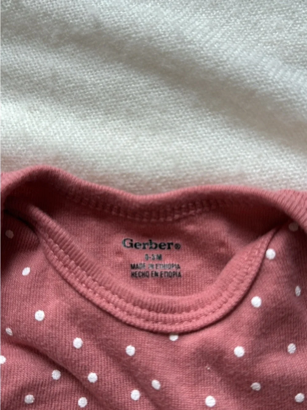 Gerber Pink Striped and Dusty Rose Polka Dot Baby One-Pieces